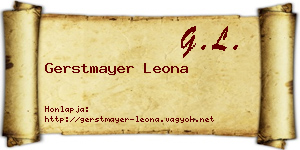 Gerstmayer Leona névjegykártya